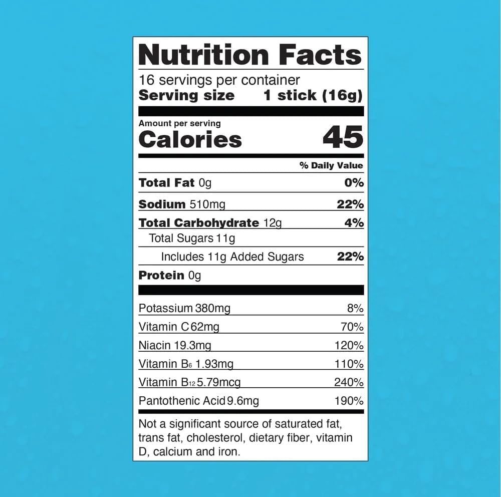 16 Servings Hydration Powder Packets Electrolyte Drink Mix I449983