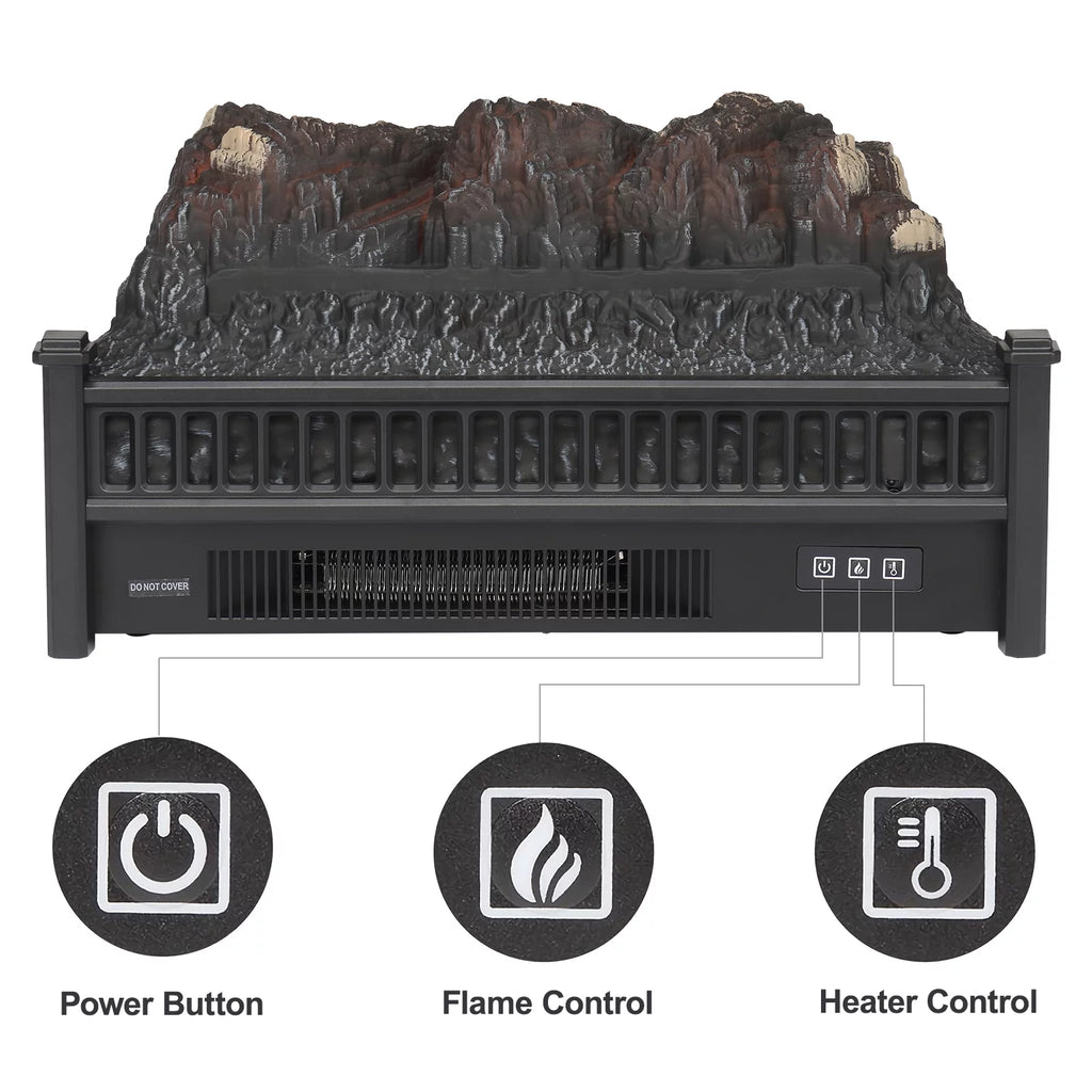 23IN Electric Fireplace Heater with Remote Control H633