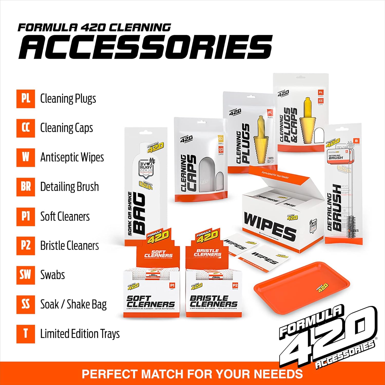 Formula 420 Bundle Pack : 1 Original Cleaner 12 oz, 1 Daily Use 16oz Concentrate makes 32oz & 1 Soak-N-Rinse 16 oz (3 bottles) H6758