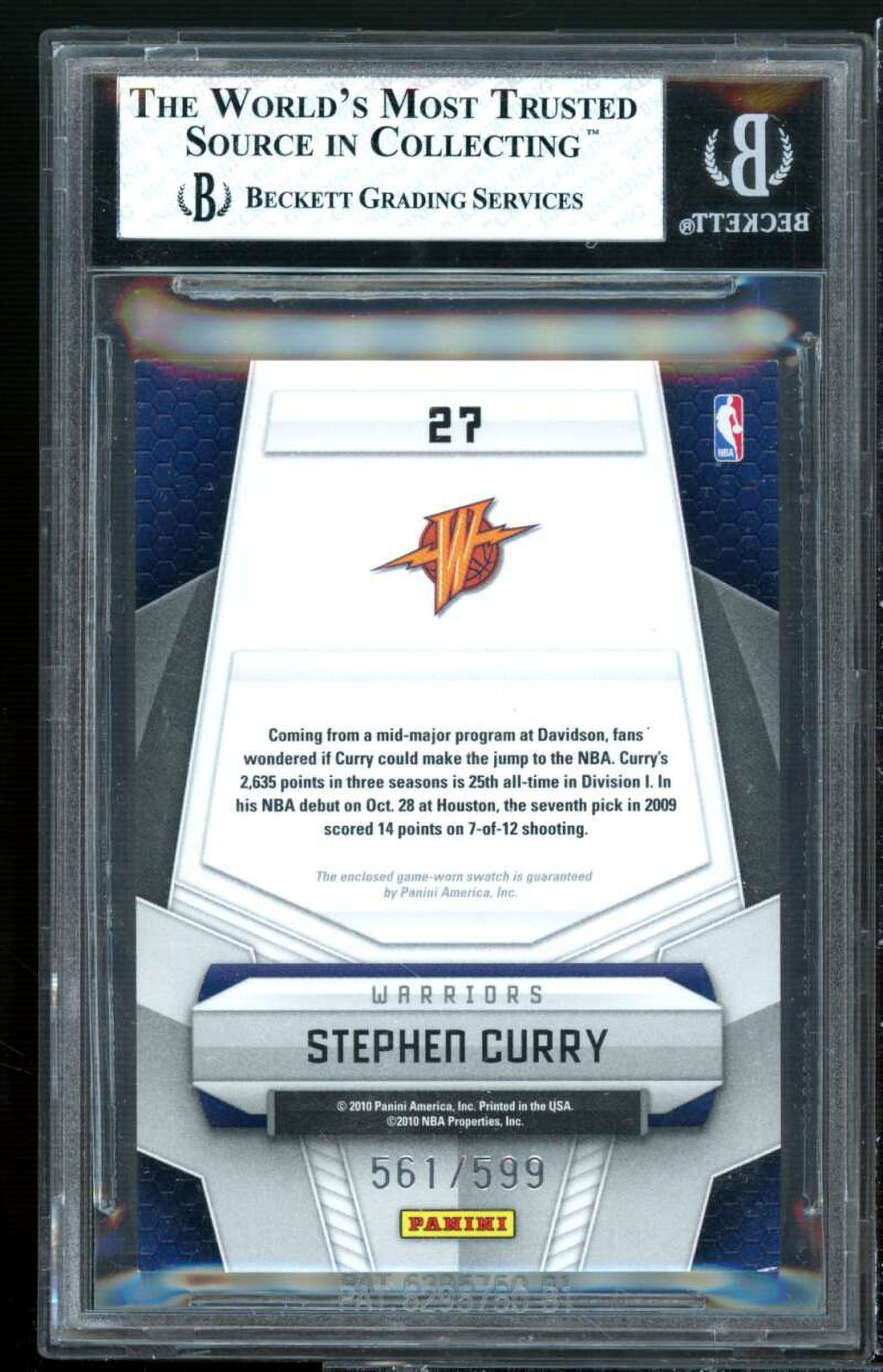2009-10 Certified Potential Material #27 BGS 6.5 S58666