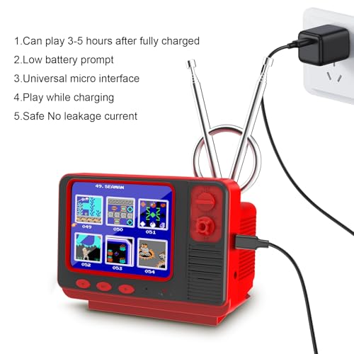 Handheld Retro Video Game with 3.0 Inch Screen (Wood) V99331
