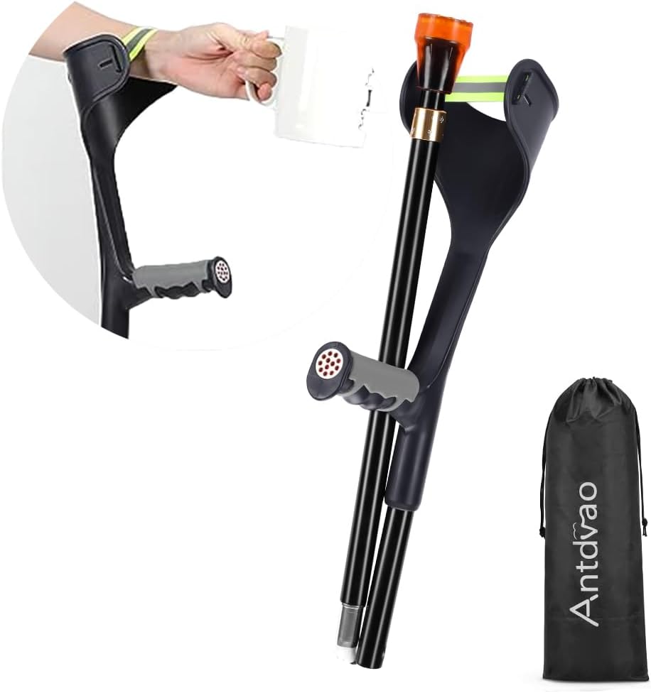 Black Aluminum Forearm Crutches T4173