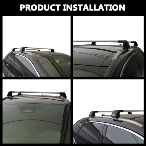 Silver Lockable Roof Rack Crossbars E85068