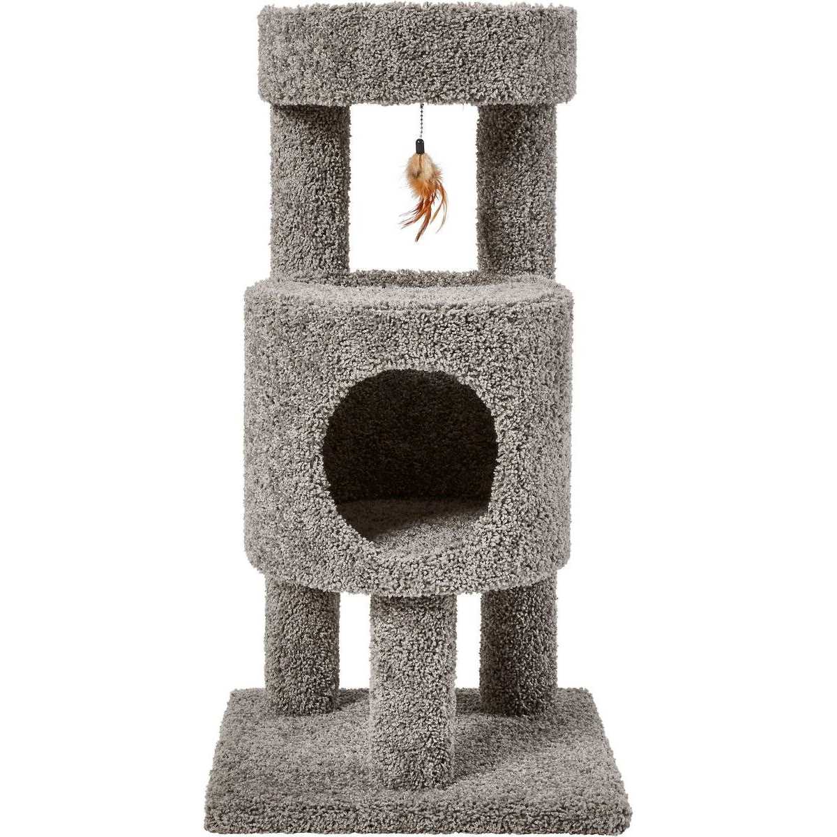 36-in Real Carpet Wooden Cat Tree H5266