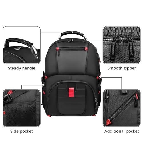 Black 50L Travel Laptop Backpack 17 Inch W291013