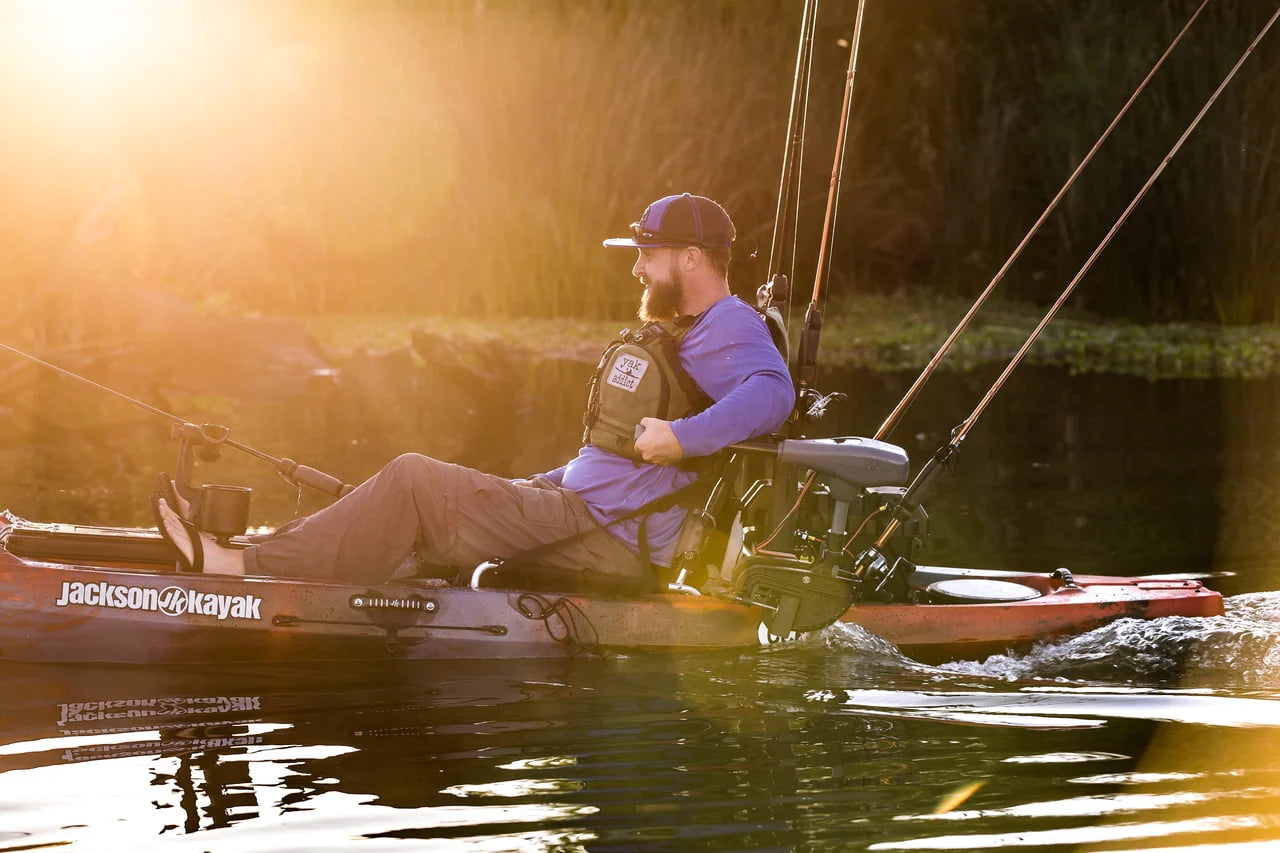 36 Lb. Thrust Saltwater Transom Mounted Electric Kayak Trolling Motor with 24 In. Shaft Q9089