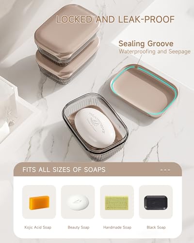Transparent Leakproof Travel Soap Case with Lid G441