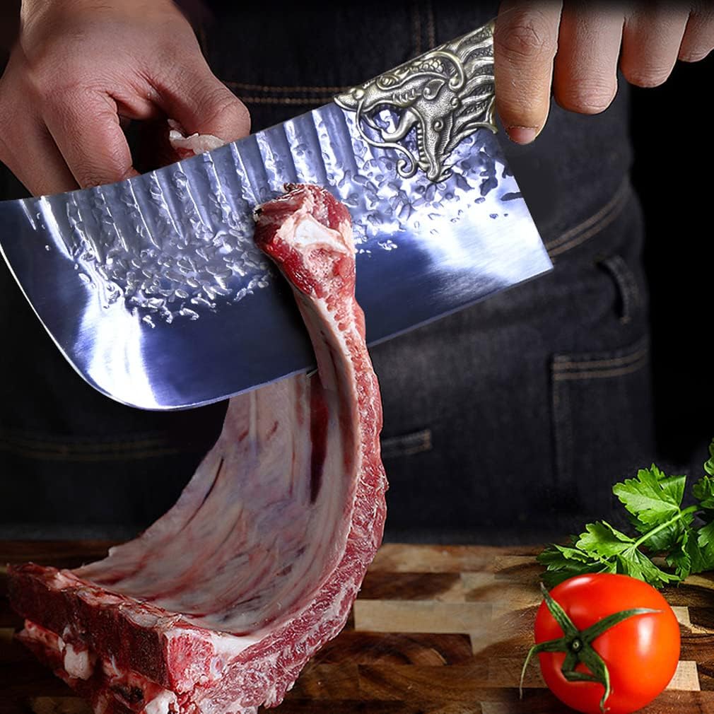 High Carbon Steel Meat Cleaver with Sheath K436