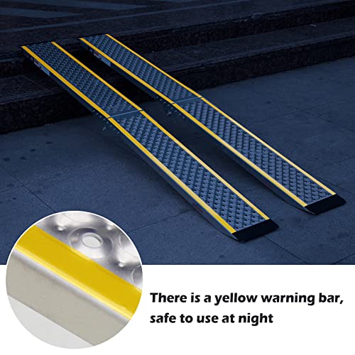 78.7" L × 8.5" W 600 lbs Capacity Foldable Aluminum Loading Ramp T287518