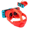 Red & Blue VR Headset with Adjustable HD Lenses and Head Strap D9486
