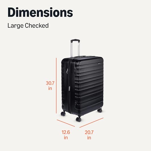 21" Hardside Carry-On Luggage, Hardshell Suitcase, Black N8902