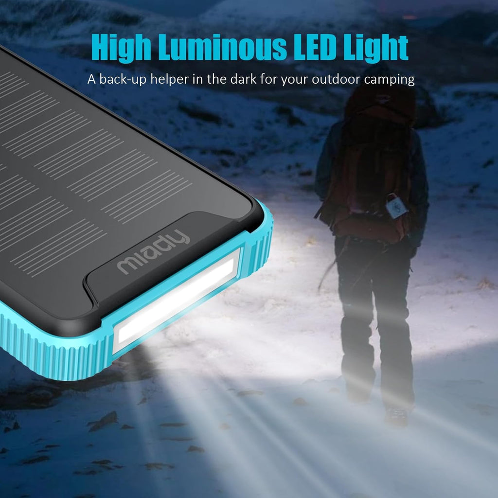 20000mAh Wireless Solar Power Bank USB-C 20W Fast Charging Waterproof Compact Portable Charger H866