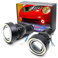 3-Inch Projector Fog Light Kit with 40-SMD Red LED Halo Ring N238