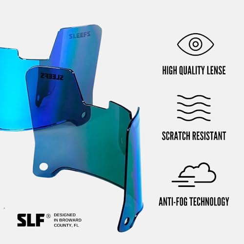 Tinted Football Visor with Clips and Microfiber Bag A14563
