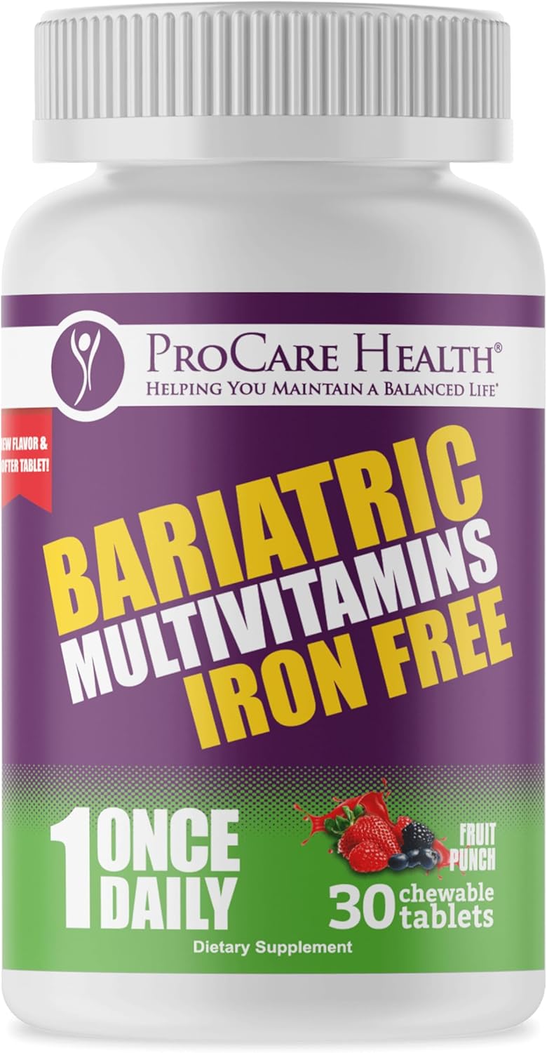 Once Daily Bariatric Multivitamin Chewable Iron Free Fruit Punch 30 Count R3658