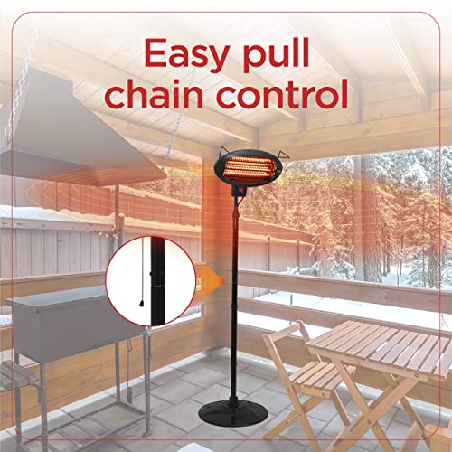 Patio Floor Electric Heater with 3 Heat Settings V578
