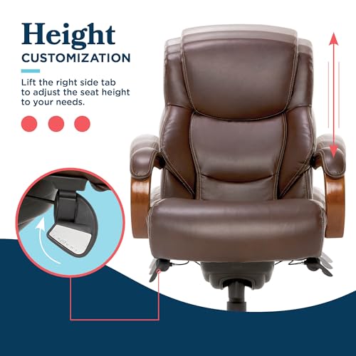 Chestnut Brown Bonded Leather Executive Office Chair G905