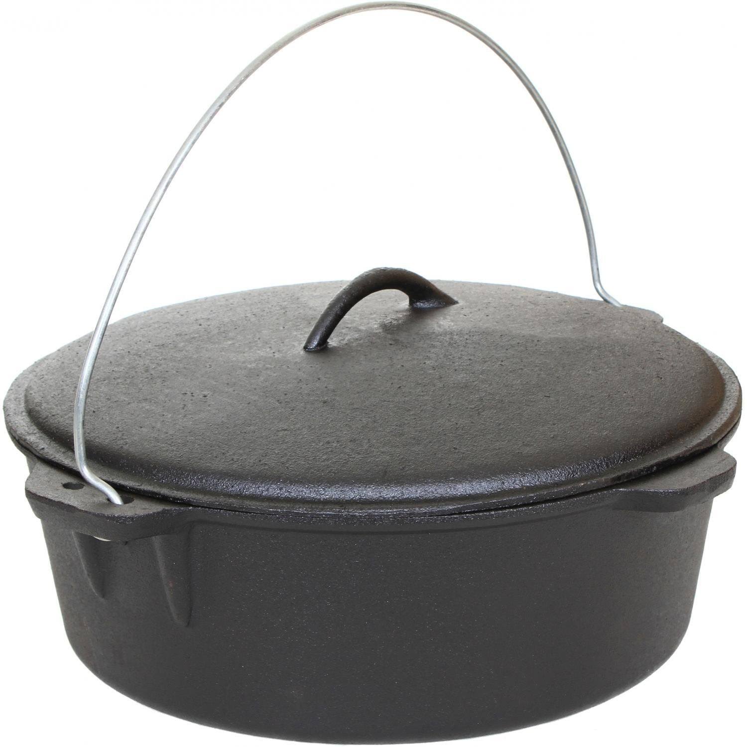 12-Quart Seasoned Cast Iron Dutch Oven W666