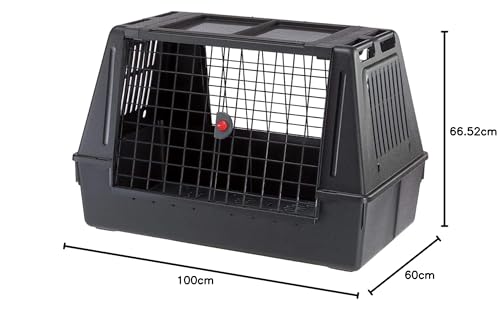 Black Assembled Car Dog Crate 39L x 23W x 26H I196