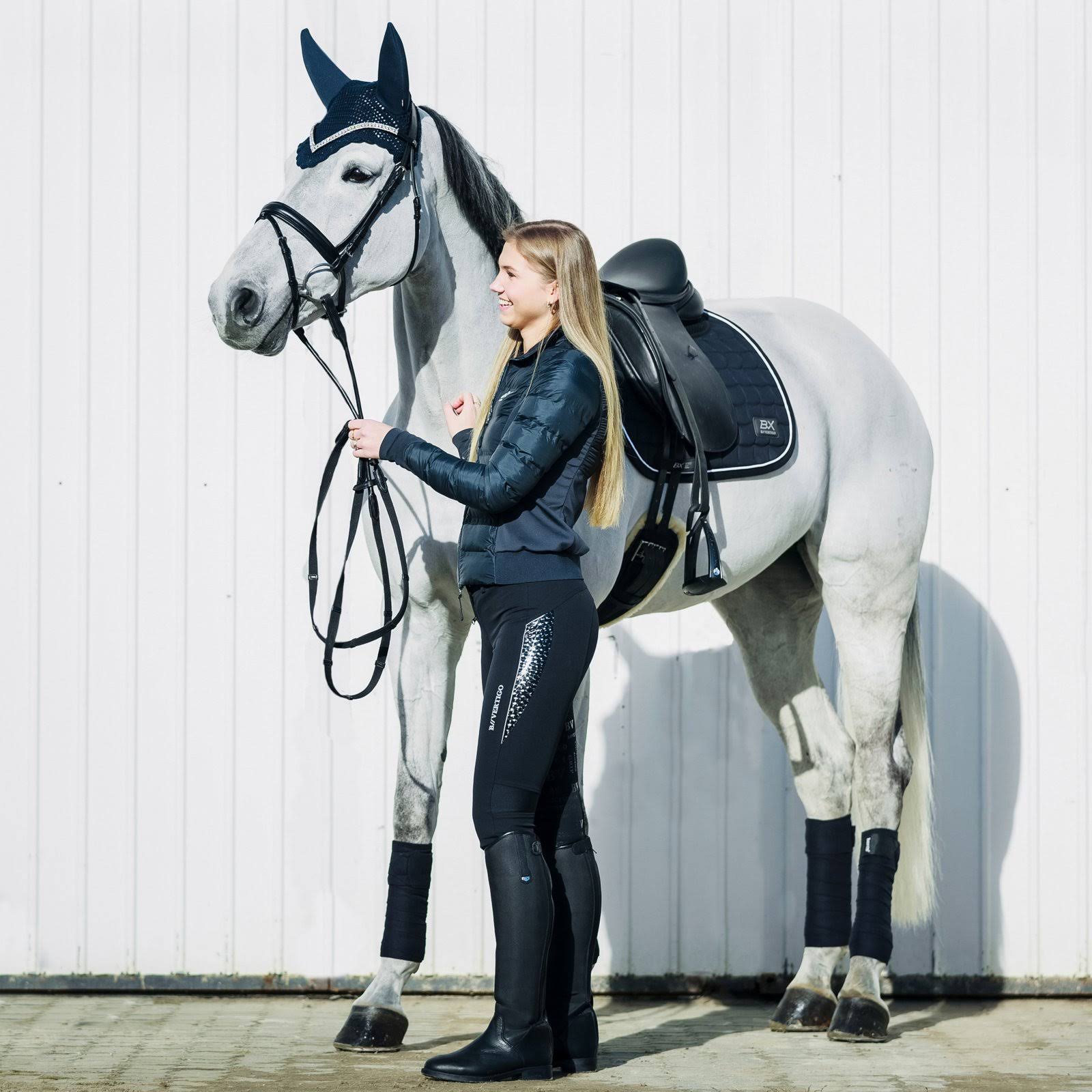 Asphalt Dark Grey Dressage Saddle Pad U374