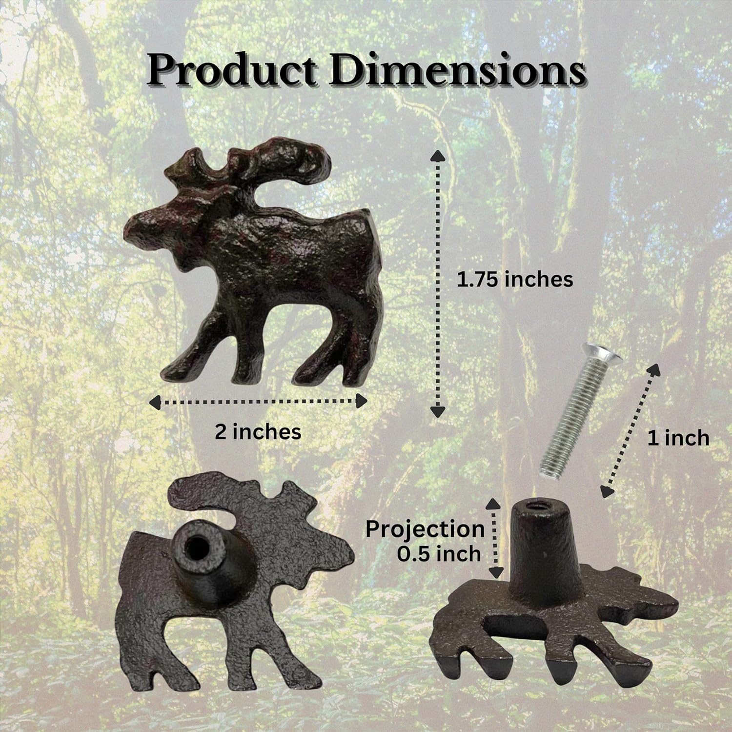12-piece set Cast Iron Drawer Pulls Knobs I2501