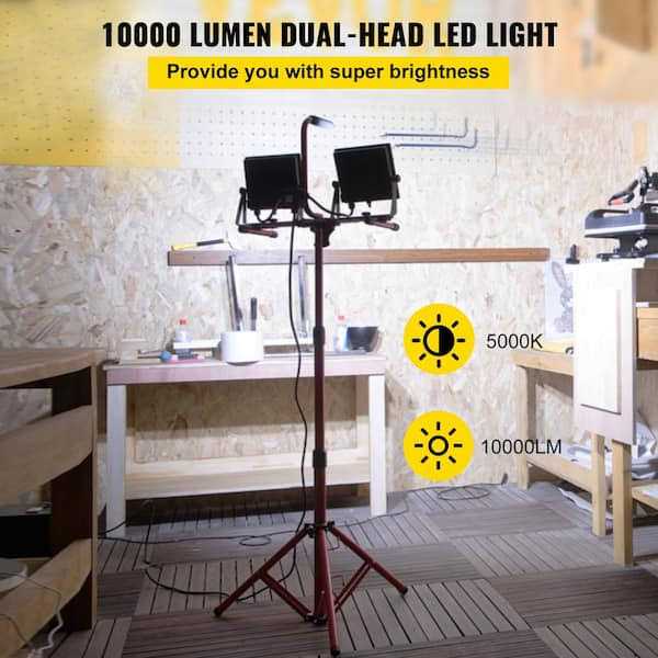 10000 Lumen Dual-head LED Work Light with Tripod Stand J310