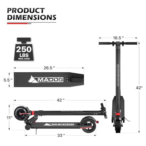 Electric Kick Scooter with LED Display and Bluetooth APP, Portable Folding Scooter G720