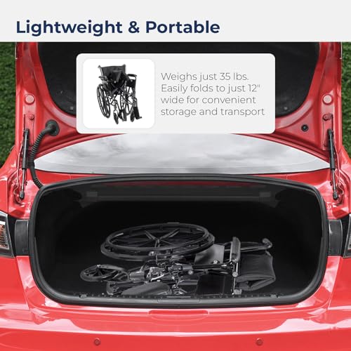 Light Weight Wheelchair with Flip Back Removable Arms, Swing Away Footrests, 20'' Seat F195545