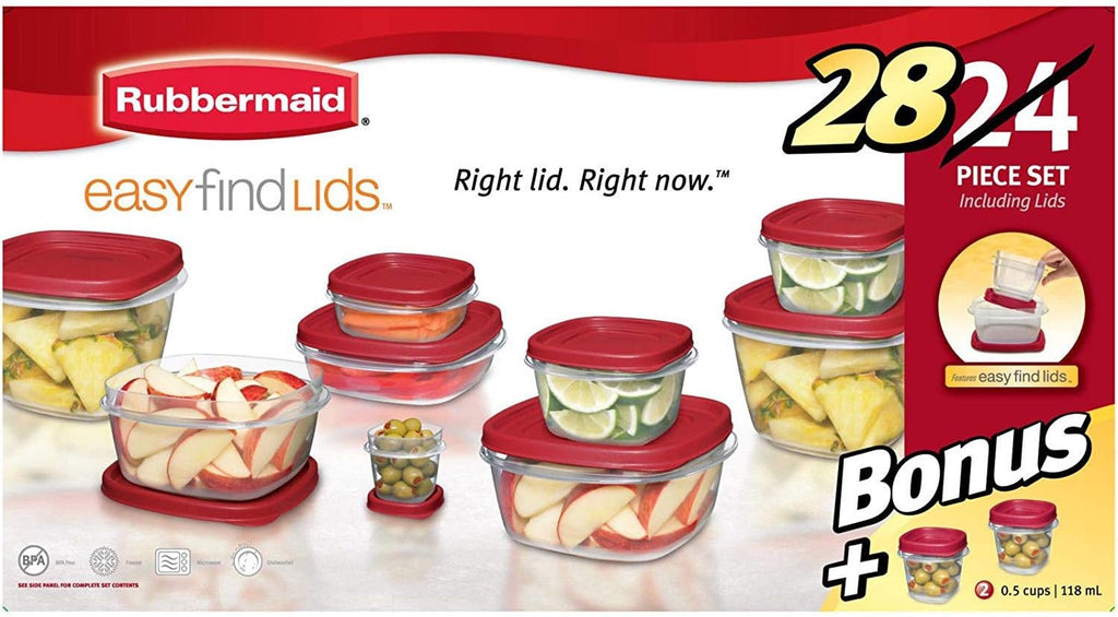 28 Piece BPA-Free Plastic Food Storage Containers W34599