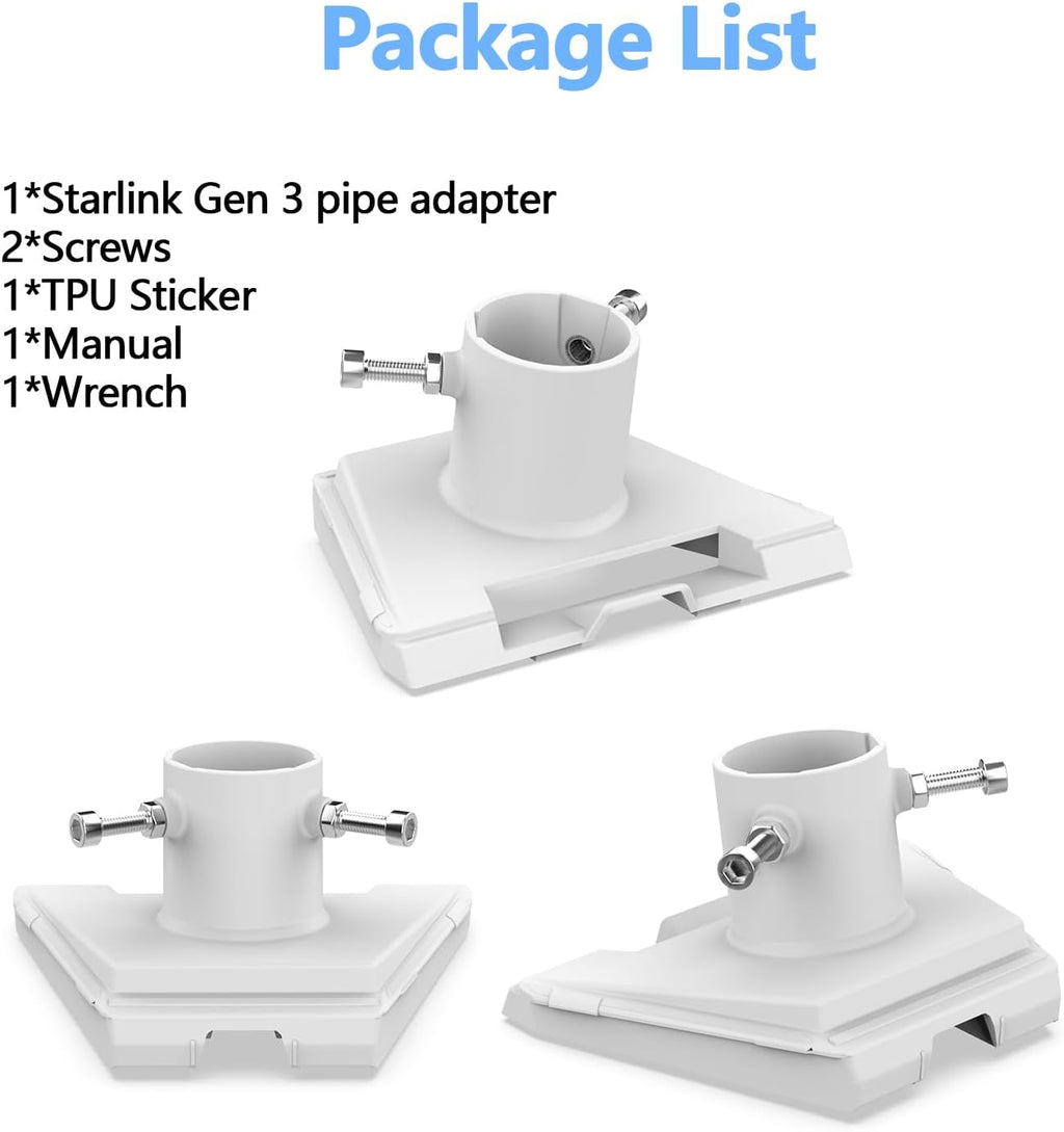 Pipe adapter mount for Starlink Gen 3 X348147