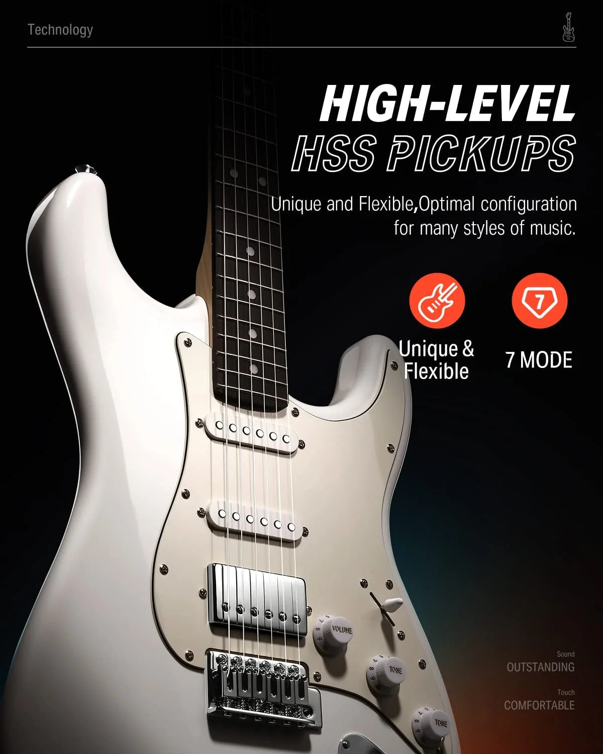 White 39" Electric Guitar Z486423