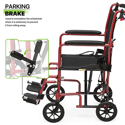 16 inch Wide Seat Foldable Lightweight Wheelchair L824067