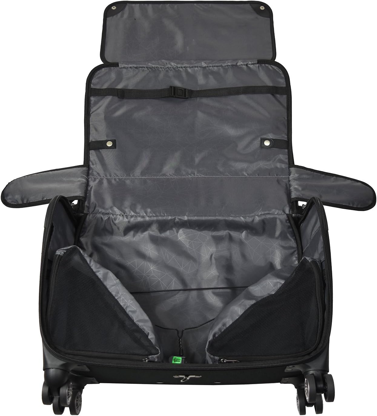 Black 21-Inch Softside 8-Wheeled Spinner Garment Bag Luggage I4033