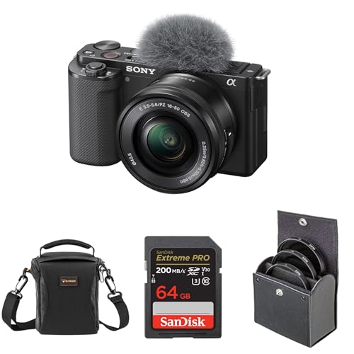 Black APS-C Mirrorless Interchangeable Lens Vlogging Camera with 16-50mm Lens G295