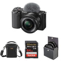 Black APS-C Mirrorless Interchangeable Lens Vlogging Camera with 16-50mm Lens G295