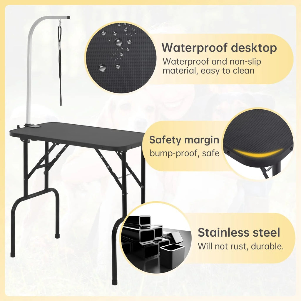 32in Foldable Adjustable Pet Grooming Table W951797