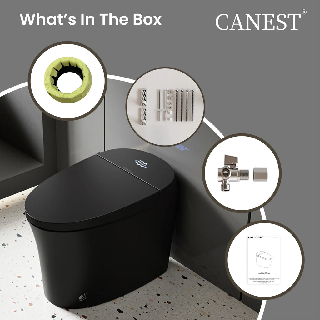 Black Smart Toilet I3634