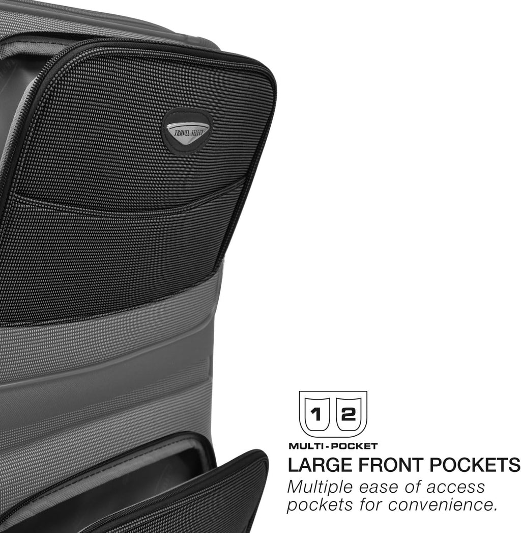 Navy Expandable Rolling Upright Luggage 2-Piece Set B318