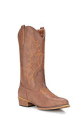 Cowboy Boots Pull On Pointy Toe Mid Calf Boots T9082
