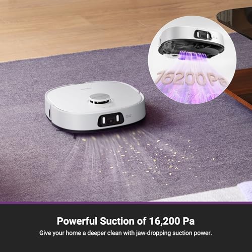Black Robot Vacuum and Mop with Self Emptying Base G50241
