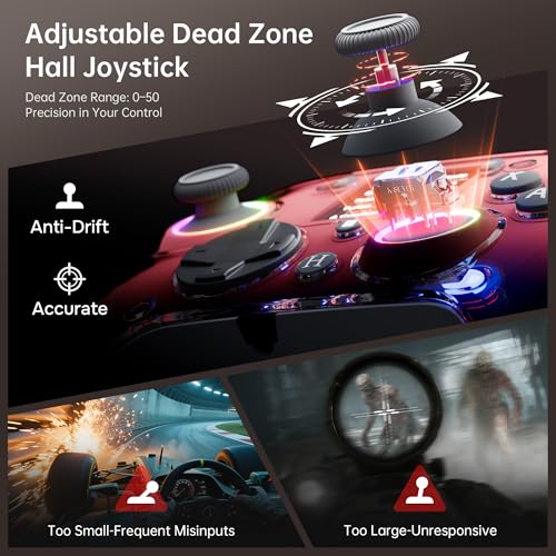 Gray Wireless Gaming Controller with Hall Joysticks Z28694