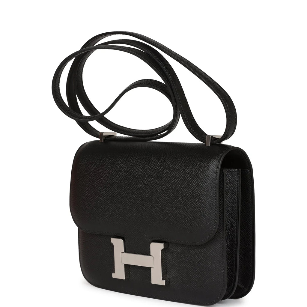 Black Epsom Leather Shoulder Bag P416