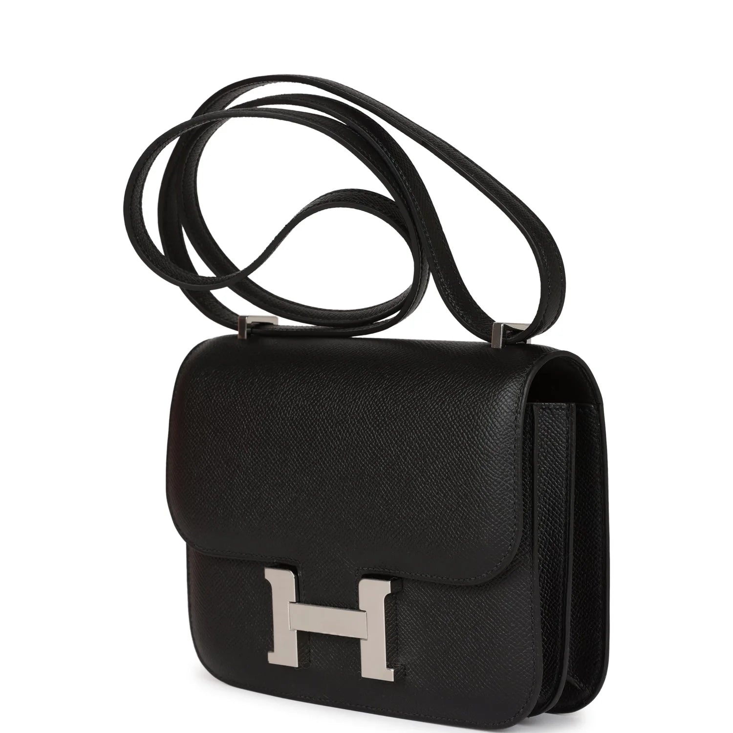 Black Epsom Leather Shoulder Bag P416