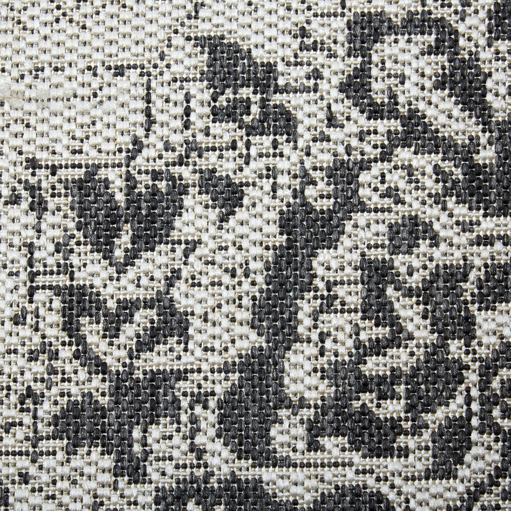 Grey Black 5'2"x7'2" Indoor Outdoor Area Rug H3214