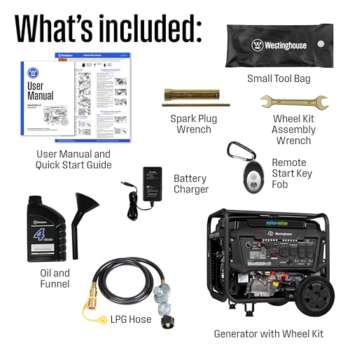 12500 Peak Watt Dual Fuel Portable Generator D8566