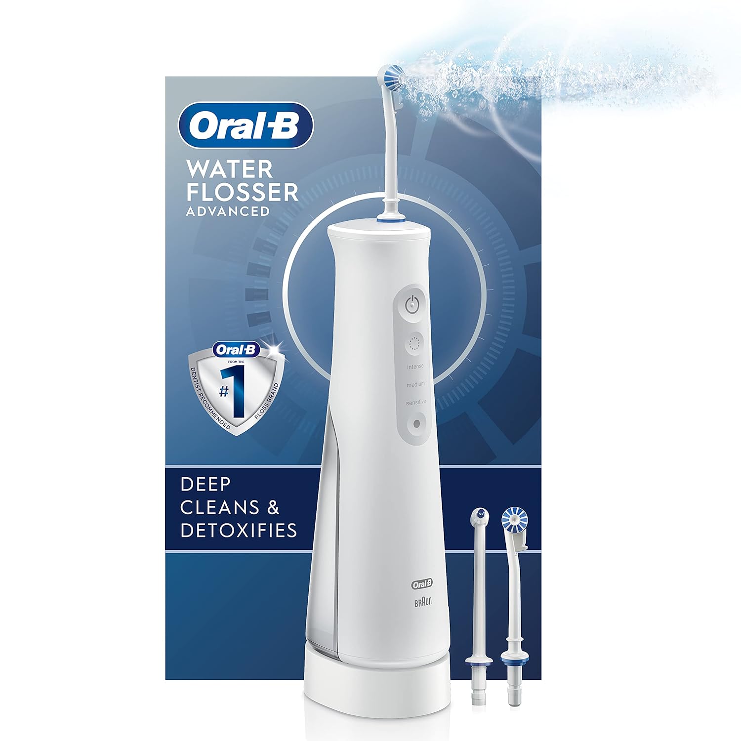 Cordless Portable Oral Irrigator Handle with 3 Nozzles C452