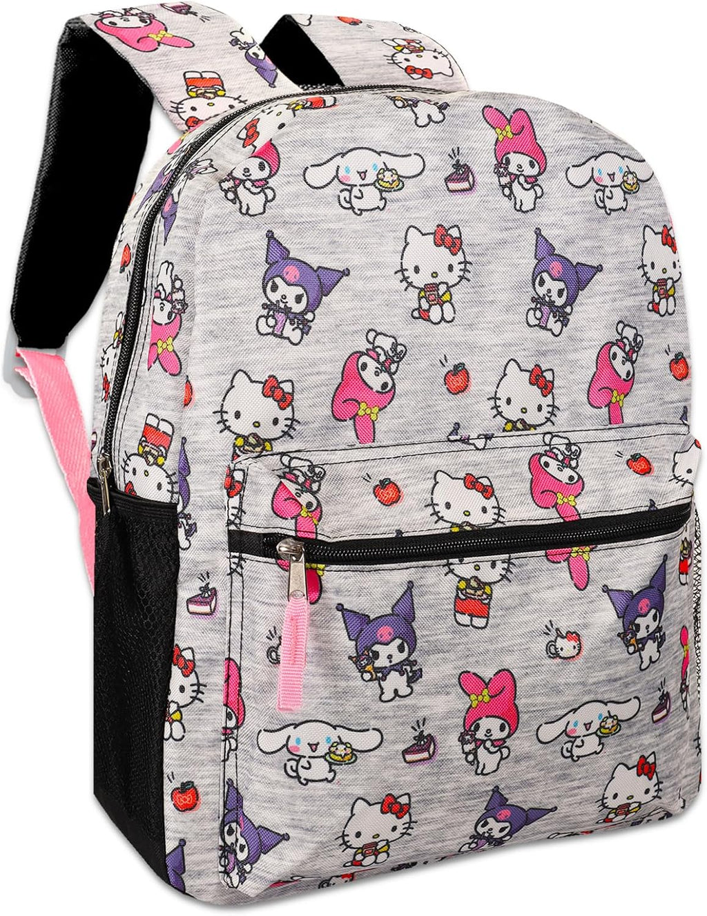 16" Hello Kitty Backpack with Front Pocket and Stickers U862629