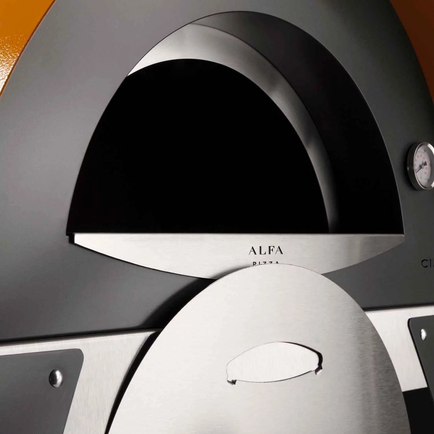 Silver Gray 27" Wood Fired Pizza Oven on Base Q3387