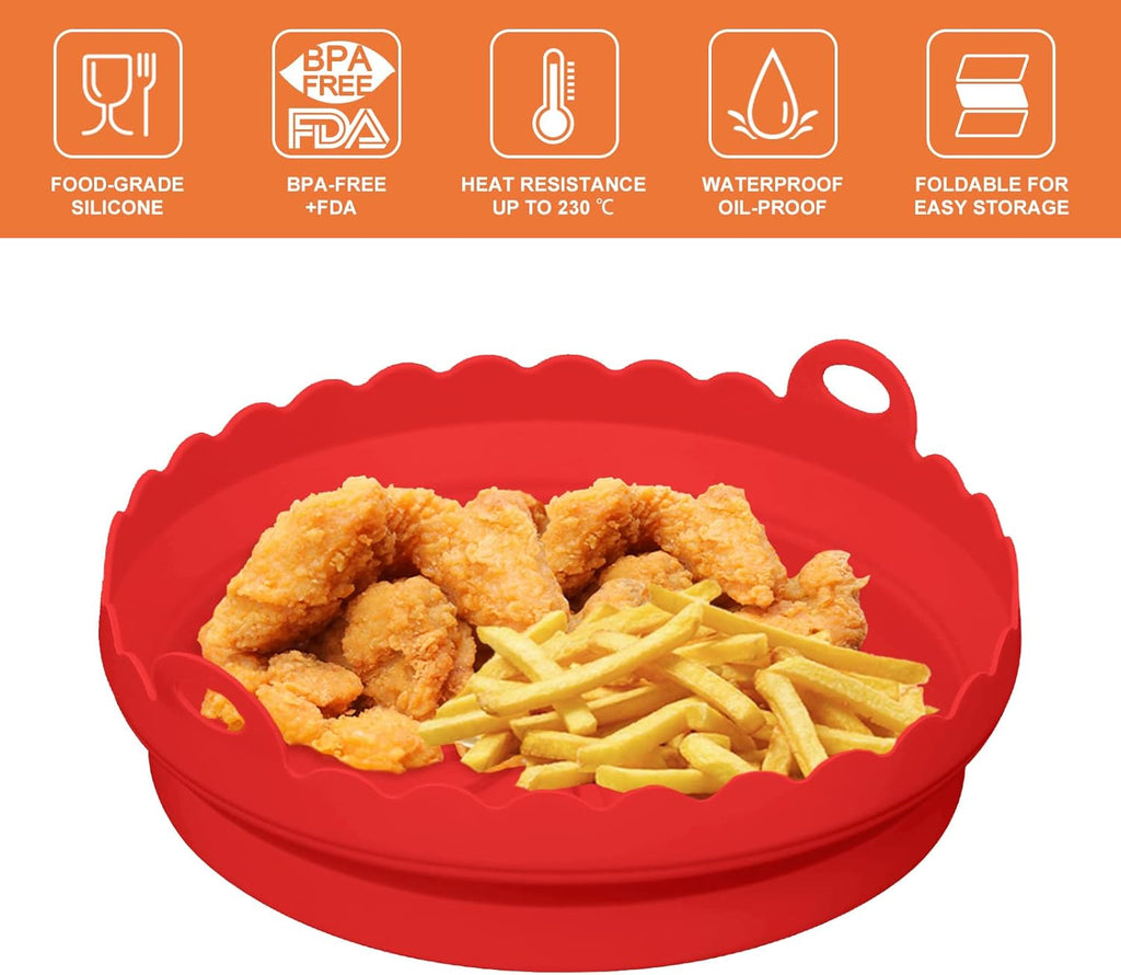 Air Fryer Silicone Liners for 3 to 7 QT Airfryer H8427