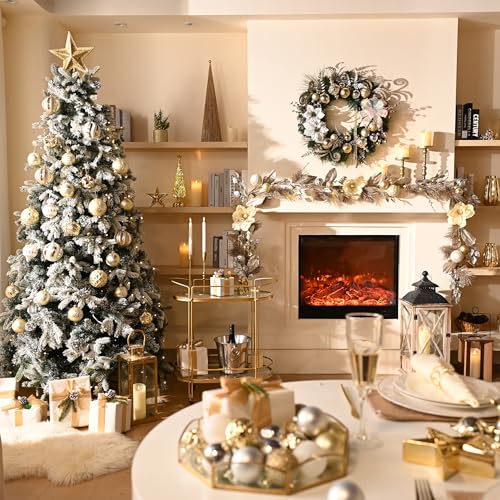 6 Feet Pre-Lit Christmas Garland with Lights B6620